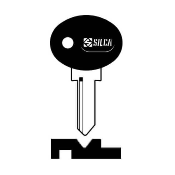 Silca MM1P Fahrzeug-Schlüsselrohling mit Kunststoffkopf