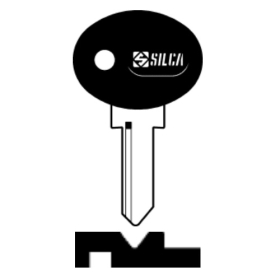 Silca MM1P Fahrzeug-Schlüsselrohling mit Kunststoffkopf