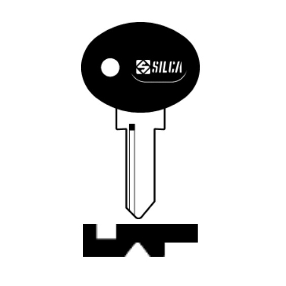 Silca MM1RP Fahrzeug-Schlüsselrohling mit Kunststoffkopf