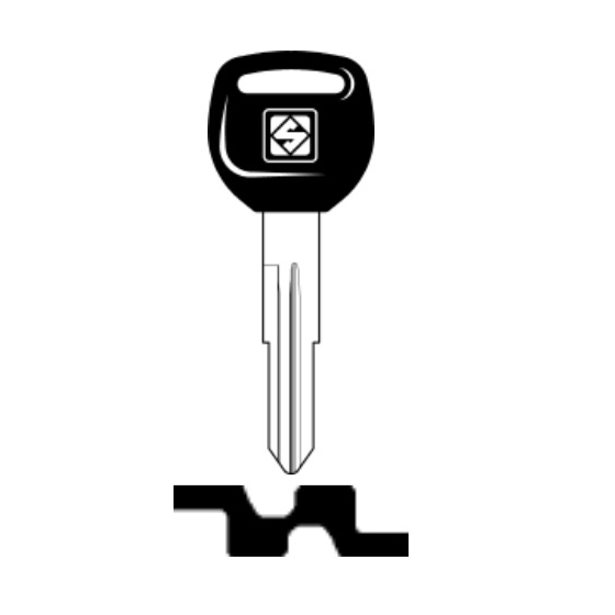 Silca HON58RDP Fahrzeug-Schlüsselrohling mit Kunststoffkopf - HONDA
