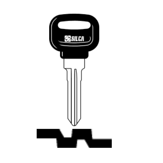 Silca FO23RP Fahrzeug-Schlüsselrohling mit Kunststoffkopf