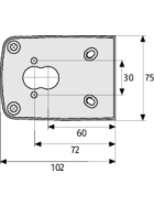 ABUS PZS70 Zylinderschutz für Zusatzschlösser S silber