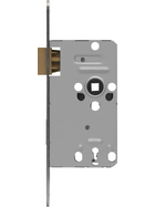ABUS TK10 Einsteckschloss für leichte Innentüren (mit Buntbartschlüssel) DIN L links 18 mm rund HG hammerschlag gold