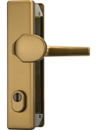 ABUS HLZS814 E Türschutzbeschlag mit Zylinderschutz Wechselgarnitur F4 Aluminium bronzefarbig eloxiert