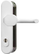 ABUS HLZS814 R Türschutzbeschlag mit Zylinderschutz Wechselgarnitur W weiß
