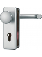 ABUS KKT512 FS Türschutzbeschlag ohne Zylinderschutz für Feuerschutztüren, Wechselgarnitur, F1 Aluminium naturfarbig eloxiert