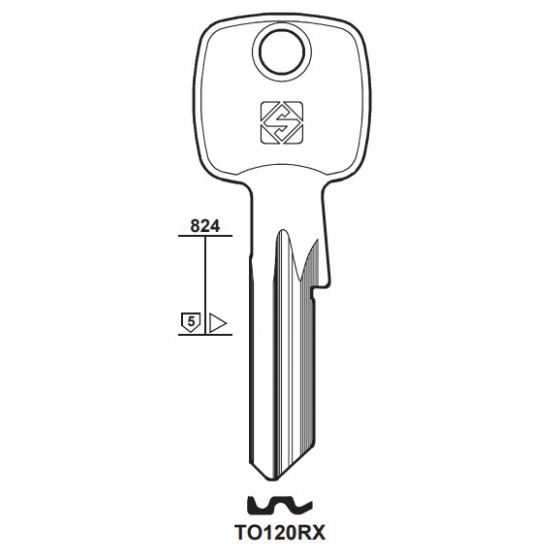 Silca TO120RX Schlüsselrohling für TOK-WINKHAUS
