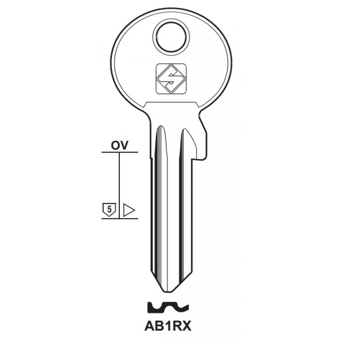 Schlüsselrohling Kleinzylinder für CISA/ABUS 10 Stück CS4R Silca Rohling 