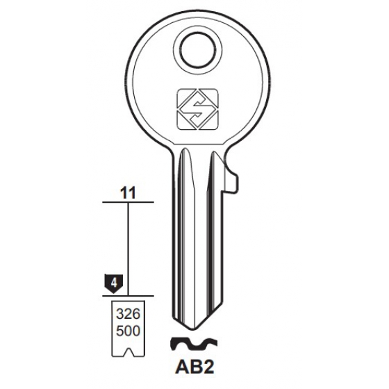 Silca AB2 Schlüsselrohling für ABUS