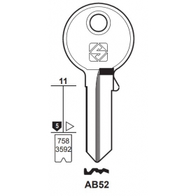 Silca AB52 Schlüsselrohling für ABUS