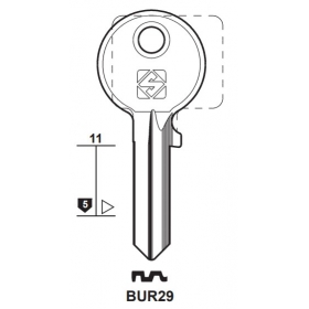 Silca BUR29 Schlüsselrohling für BURG