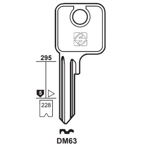 100 Stück DM8 Silca Rohling Schlüsselrohling Kleinzylinder für DOM 