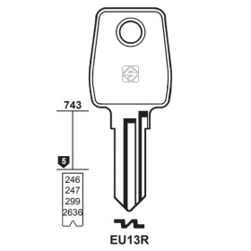 Silca EU13R Schlüsselrohling für EURO LOCKS