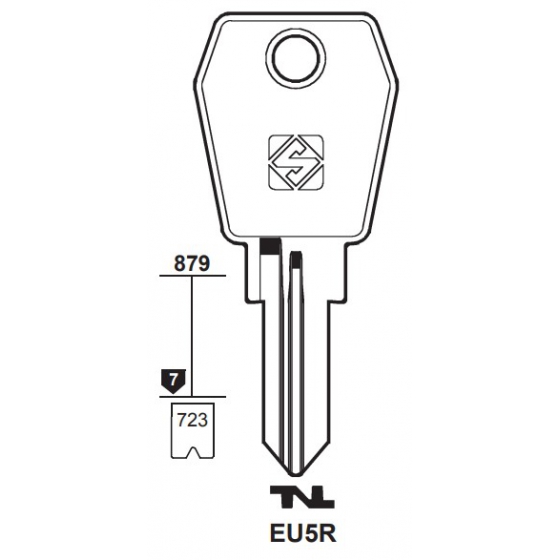 Silca EU5R Schlüsselrohling für EURO LOCKS