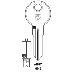 Silca HN3 Schlüsselrohling für HEKNA