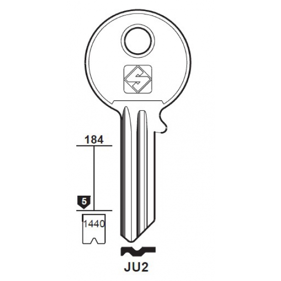 Silca JU2 Schlüsselrohling für JU