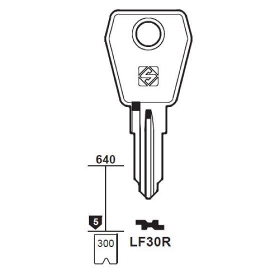 Silca LF30R Schlüsselrohling für LOWE & FLETCHER