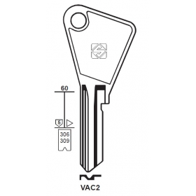 Silca VAC2 Schlüsselrohling für VACHETTE