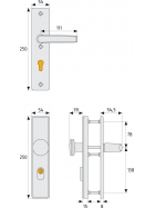ABUS HLS214 ZS Türschutzbeschlag mit Zylinderschutz