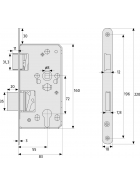 ABUS TKZ70 robustes Einsteckschloss für Innentüren/Korridortüren