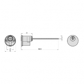 BASI AS - Außenzylinder für Kastenschloss inkl. 3 Schlüssel