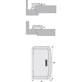 ABUS TAS112 Zusatzsicherung für die Bandseite von Türen