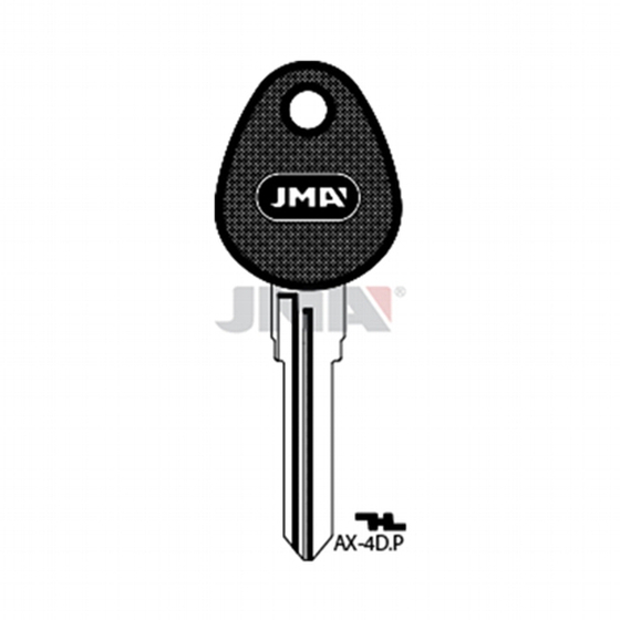JMA AX-4DP AXA Fahrzeug-Schlüsselrohling mit Kunststoffkopf